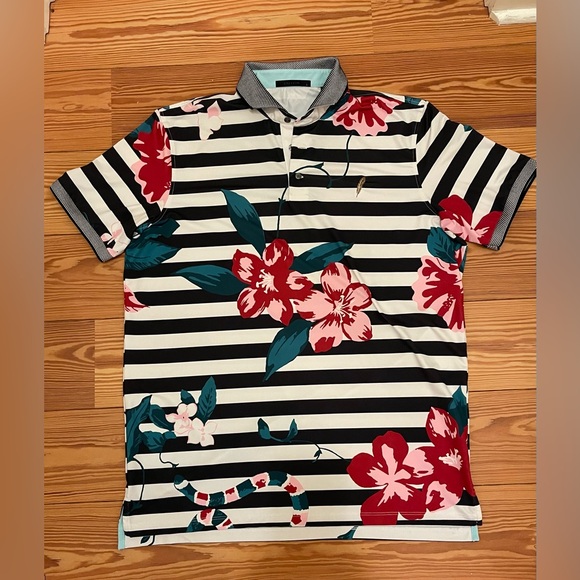 Greyson Golf Performance Polo Size LG colorful and new like  condition stand out - Picture 1 of 6